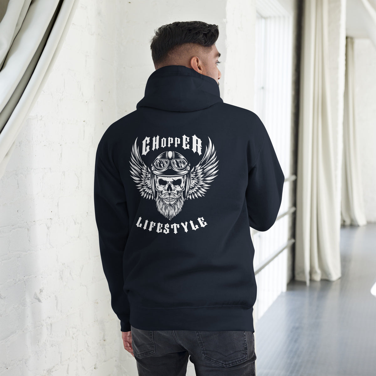 Biker - Premium Unisex Hoodie "Chopper LIFESTYLE" Variante 2-Biker-Shirts