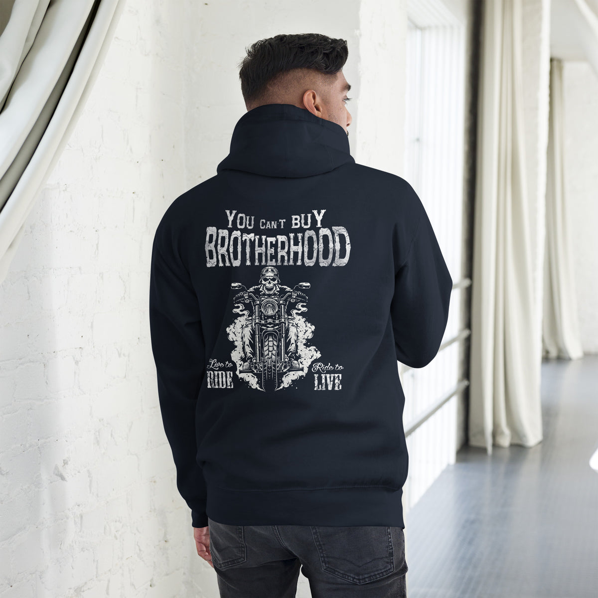 Biker - Premium Unisex Hoodie " Biker Brotherhood" Variante 6-Biker-Shirts