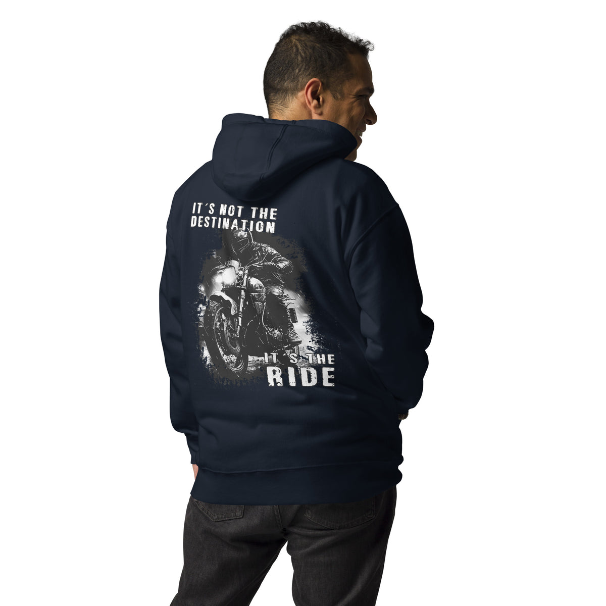 Biker - Premium Unisex Hoodie "Its the not the Destination, It's the Ride" Variante 2