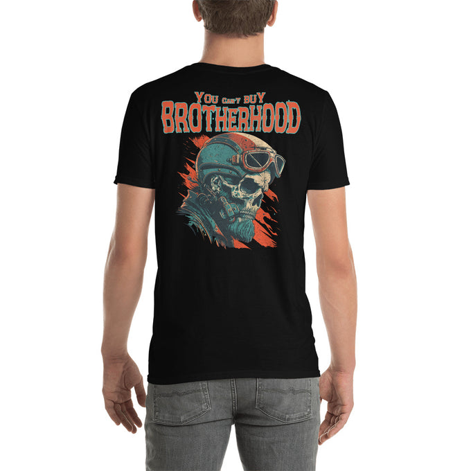 Biker Motorrad T-Shirts "You Can´t Buy Brotherhood" Variante 4 – Schwarz – Rückansicht