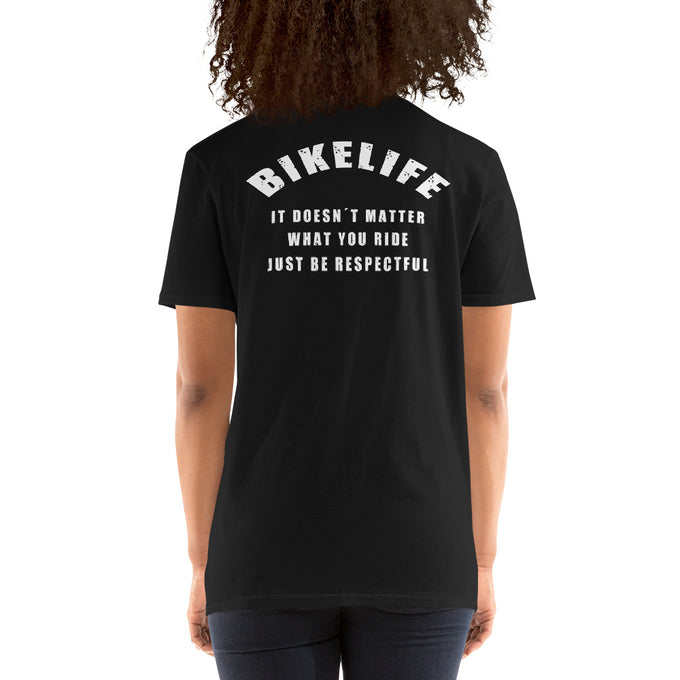 Biker T-Shirt "Bikelife" – Schwarz – Rückansicht