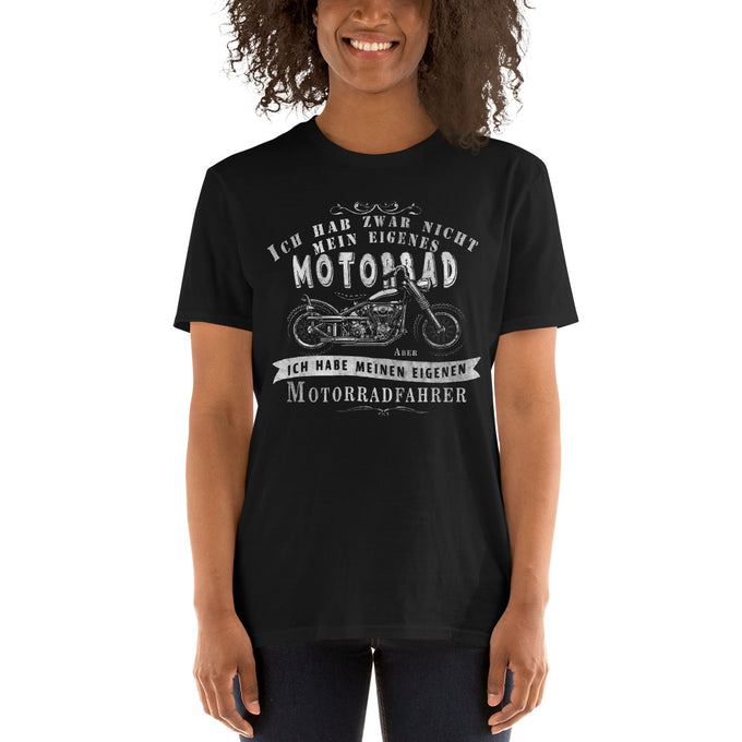 Damen T-Shirt "Biker's Lady 1" – Schwarz – Vorderansicht