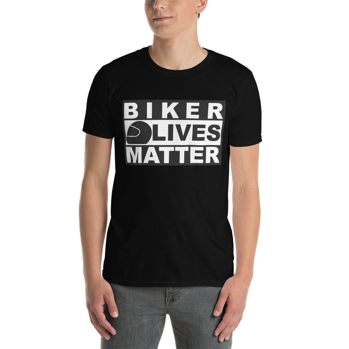 Biker Motorrad T-Shirts "Biker Lives matter" – Schwarz – Vorderansicht
