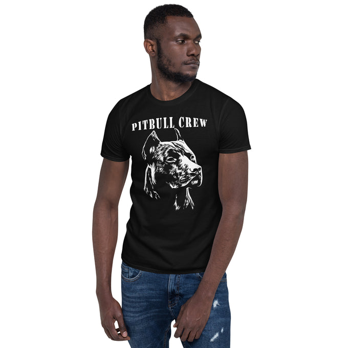 Biker Motorrad T-Shirts "Pitbull Crew" Variante 1 – Schwarz – Vorderansicht