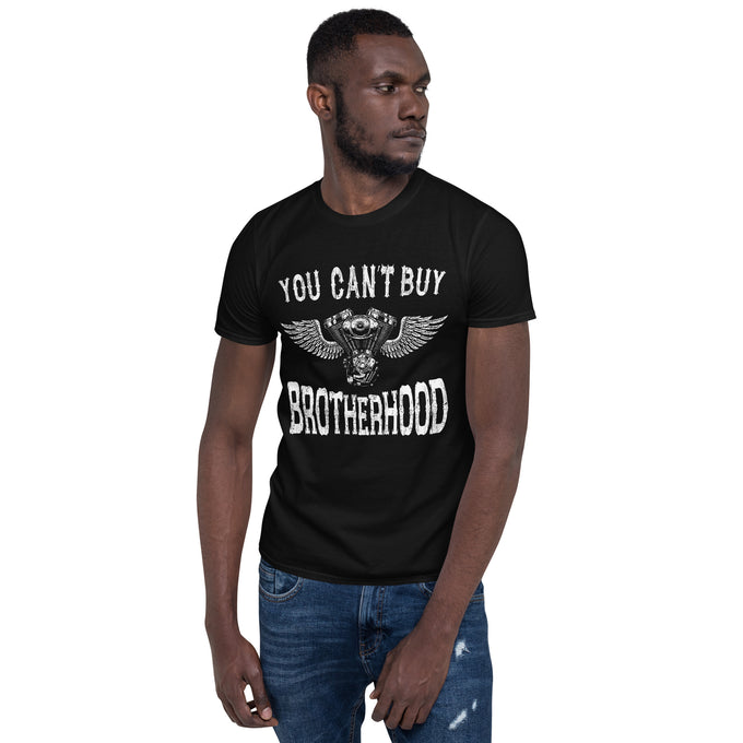 Biker Motorrad T-Shirts "Can't buy Brotherhood" Variante 3 – Schwarz – Vorderansicht