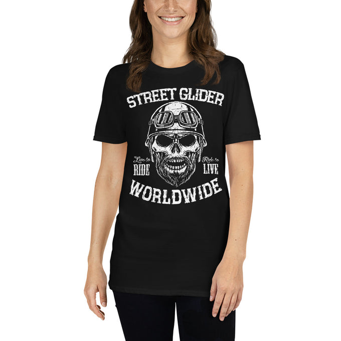 Damen T-Shirt "Street Glider Worldwide" – Schwarz – Vorderansicht