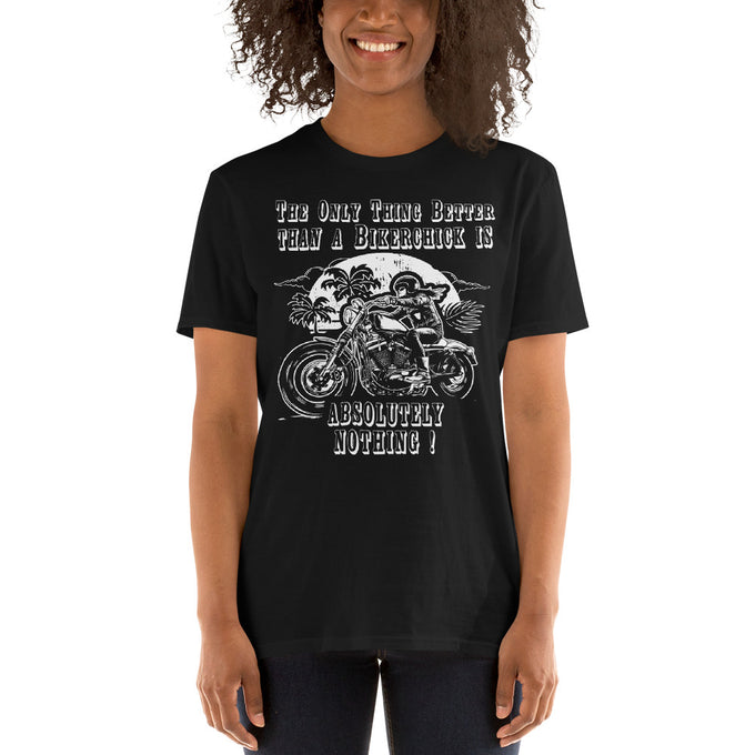 Damen T-Shirt "Biker Lady 5" – Schwarz – Vorderansicht
