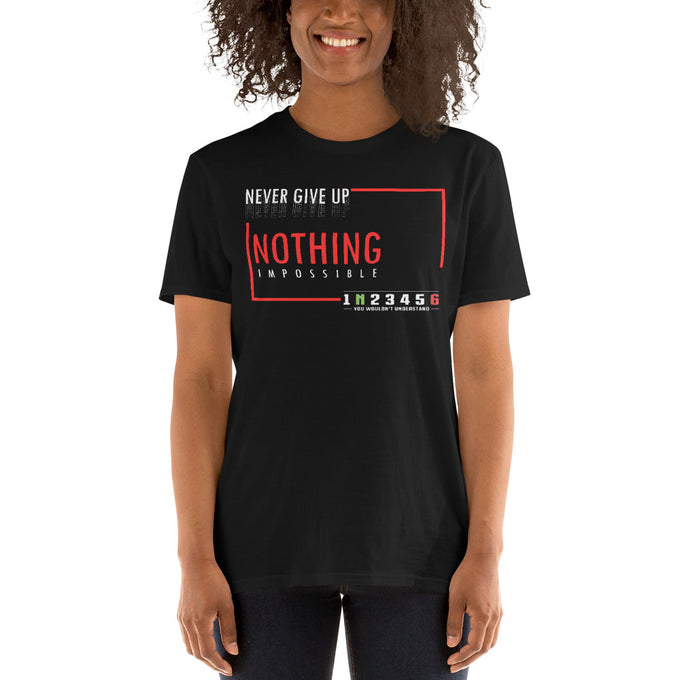 Biker Motorrad T-Shirts 1N23456 Motorrad Fußschalthebel Motorcycle Gear Shift" Variante 7 – Schwarz – Vorderansicht