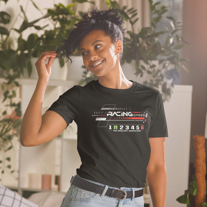 Biker Motorrad T-Shirts "Super Bike Racing Bike" Variante 1 – Schwarz – Vorderansicht