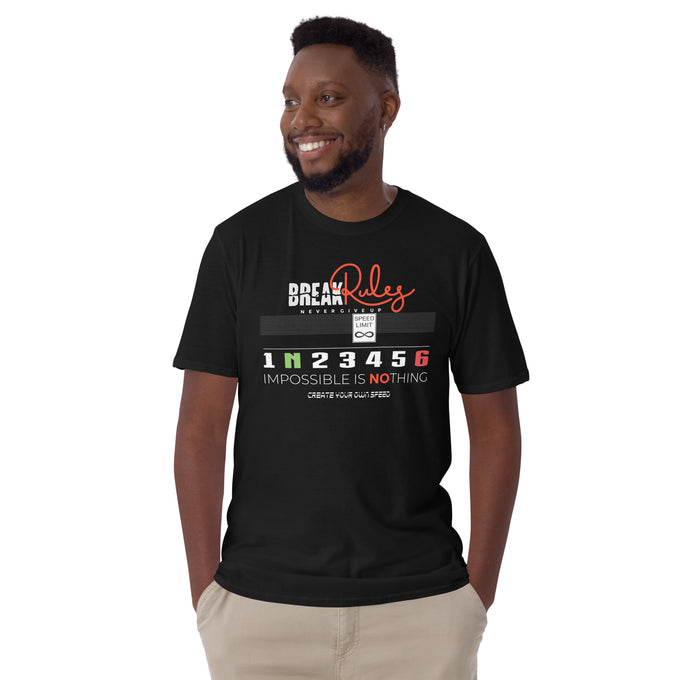 Biker Motorrad T-Shirts "Super Biker Sportler Racing Bike" Variante 3 – Schwarz – Vorderansicht