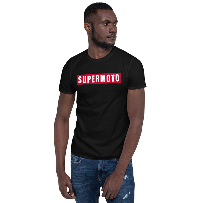 Biker T-Shirt "SUPERMOTO" – Schwarz – Vorderansicht