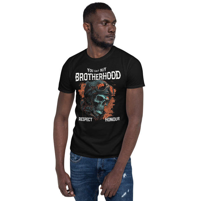 Biker Motorrad T-Shirts "Biker Brotherhood" Variante 1 – Schwarz – Vorderansicht
