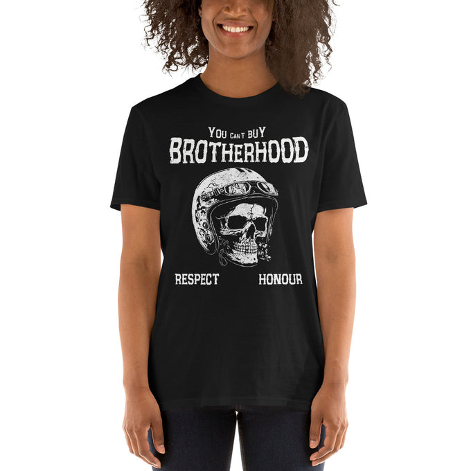 Biker Motorrad T-Shirts "Biker Brotherhood" Variante 2 – Schwarz – Vorderansicht