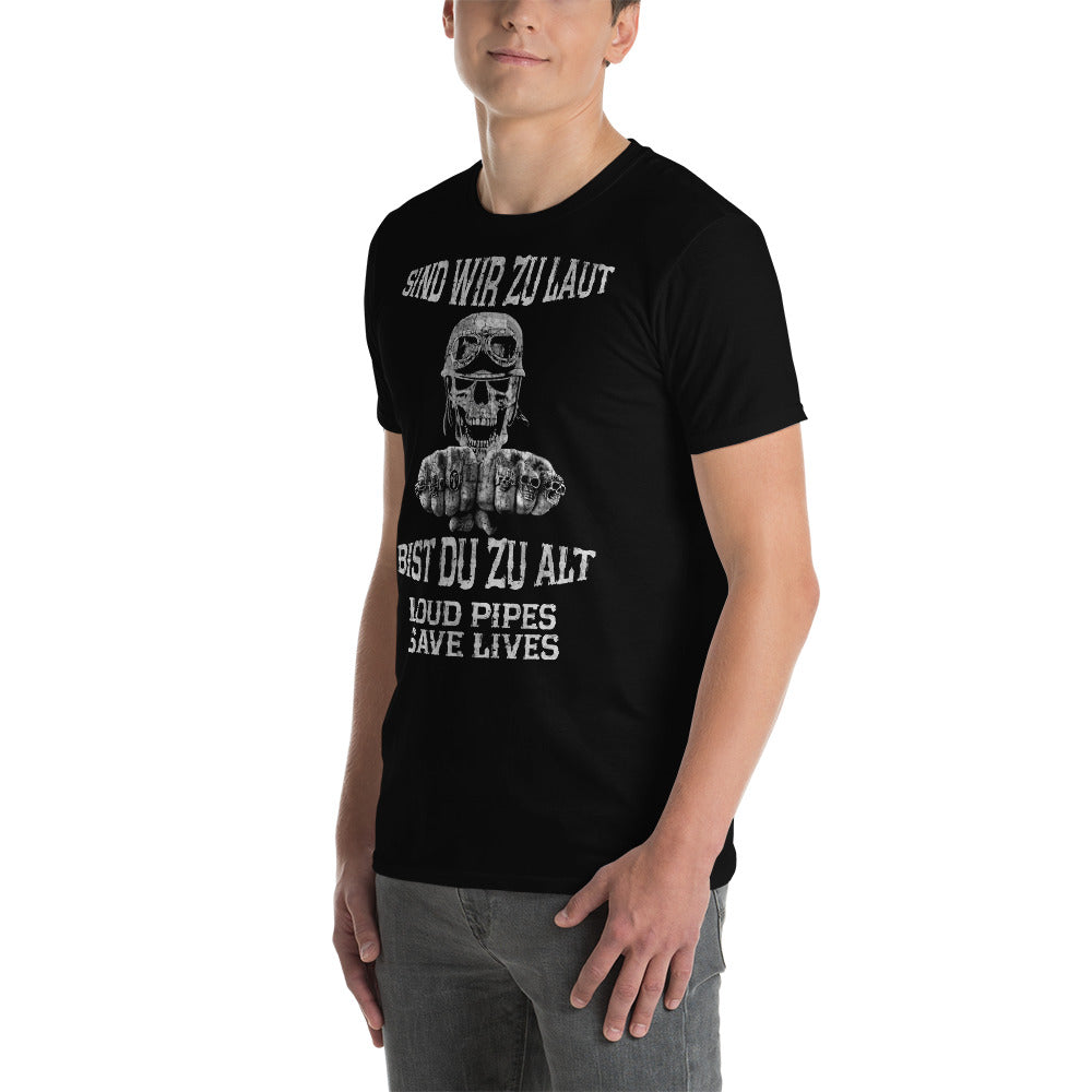 Herren T-Shirt "Loud Pipes save Lives"-Biker-Shirts