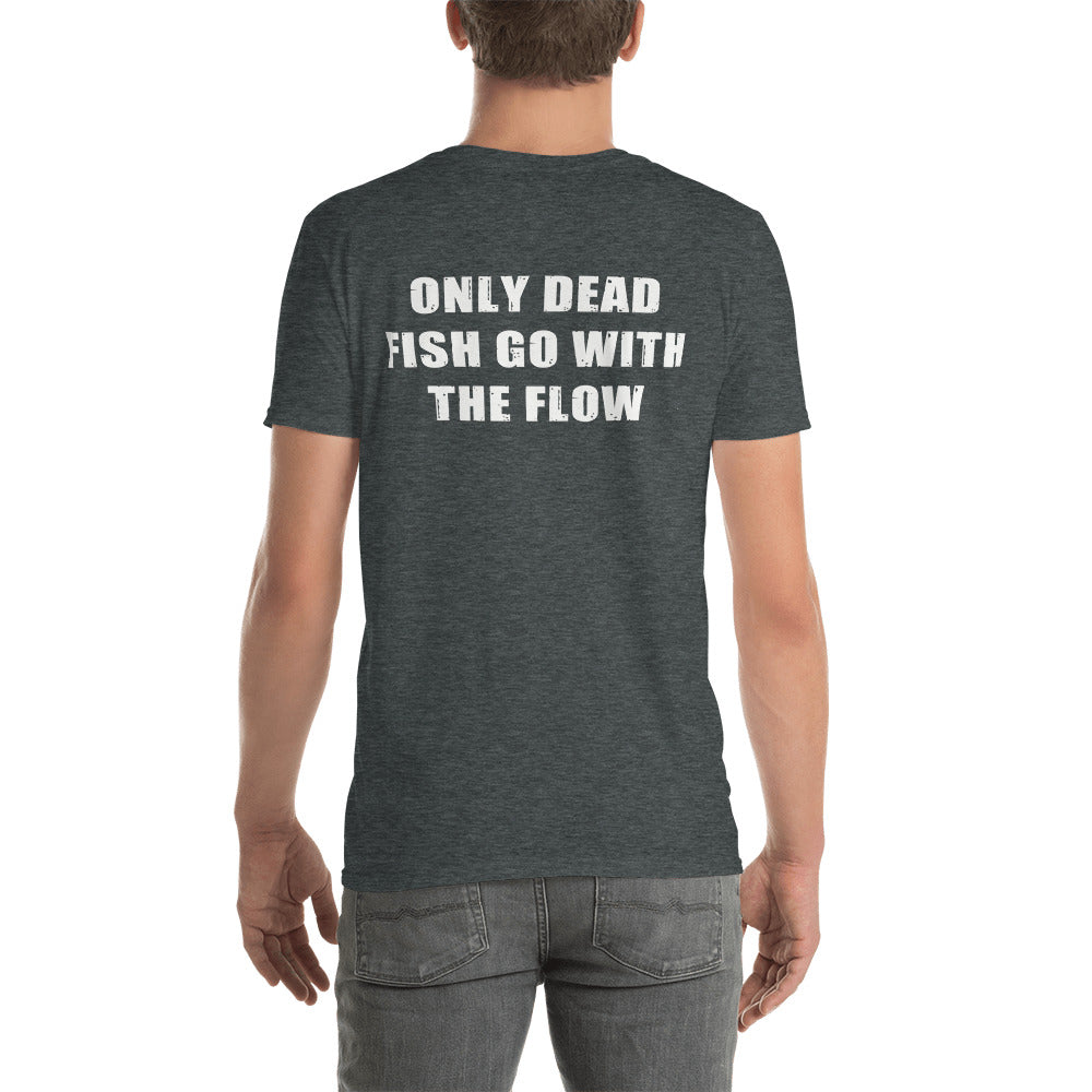 Herren T-Shirt "Only Dead Fish go with the Flow"-Biker-Shirts