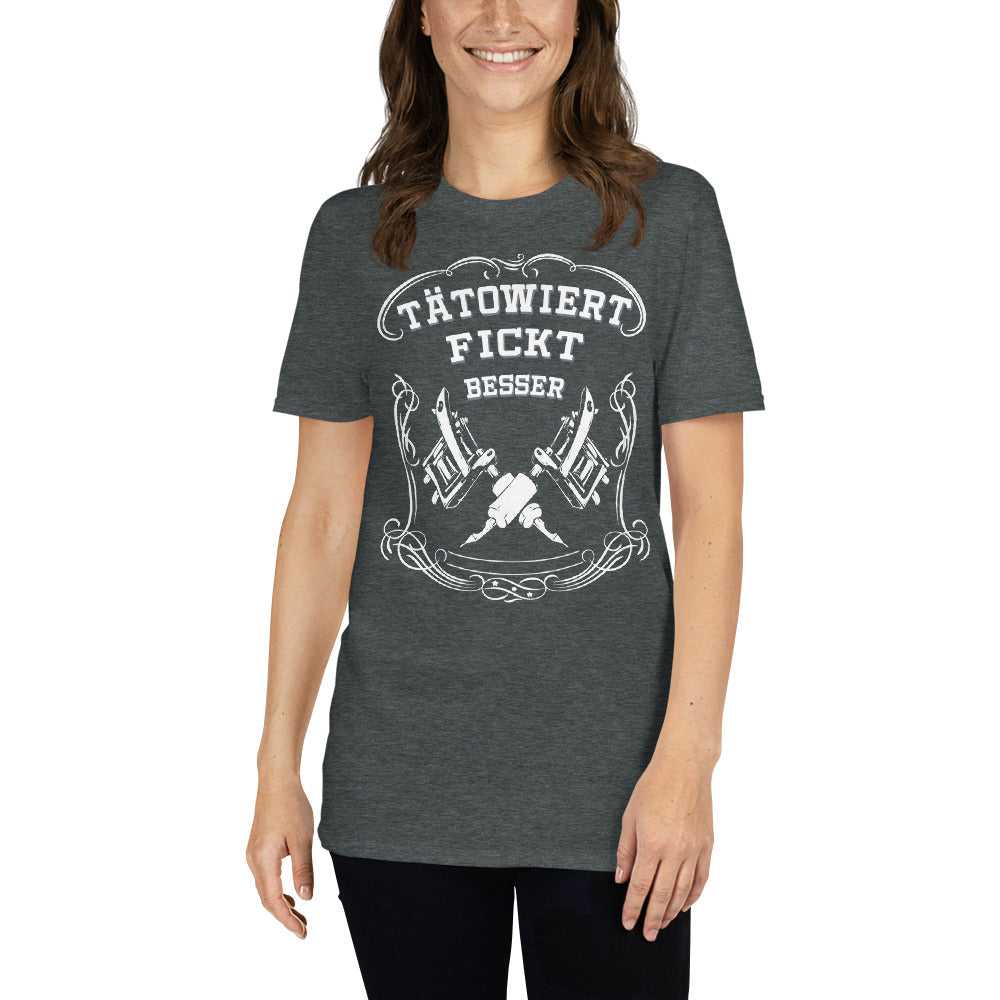 Damen T-Shirt "Tätowiert f*ckt besser"-Biker-Shirts