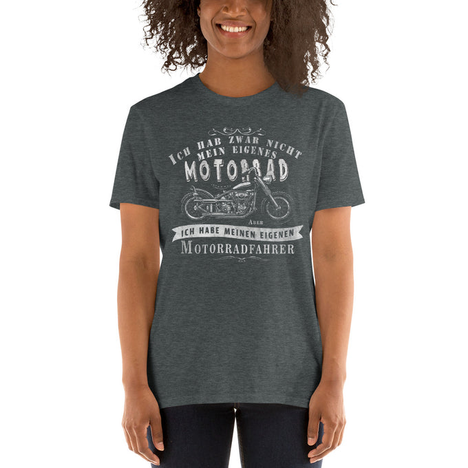 Damen T-Shirt "Biker's Lady 1" – Dunkelgrau meliert – Vorderansicht