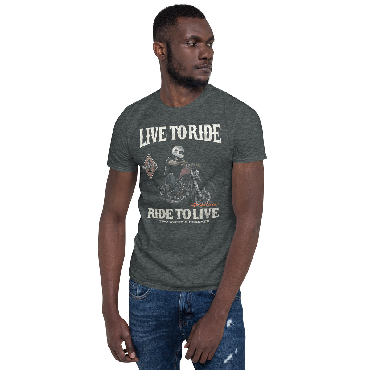 Herren T-Shirt "Live to Ride" Variante 1-Biker-Shirts