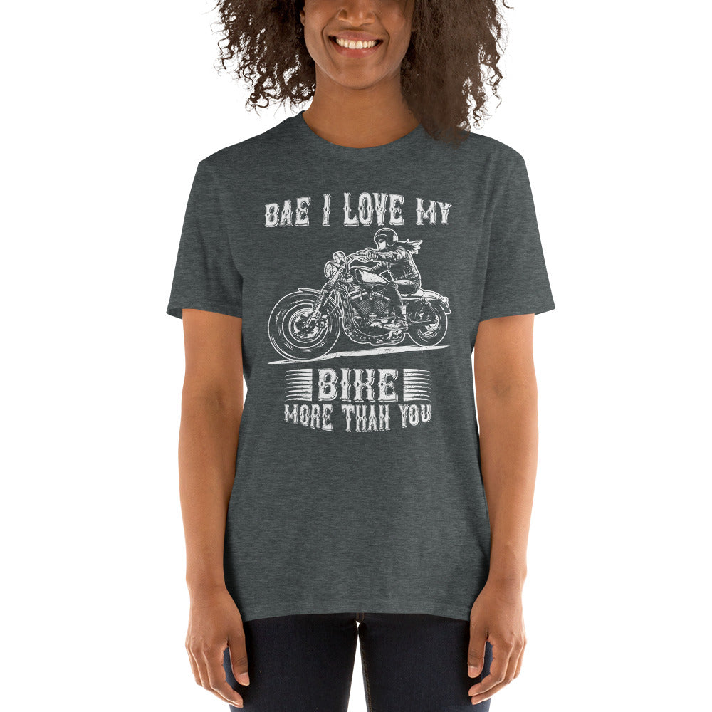 Damen T-Shirt "Bae i love my Bike"-Biker-Shirts