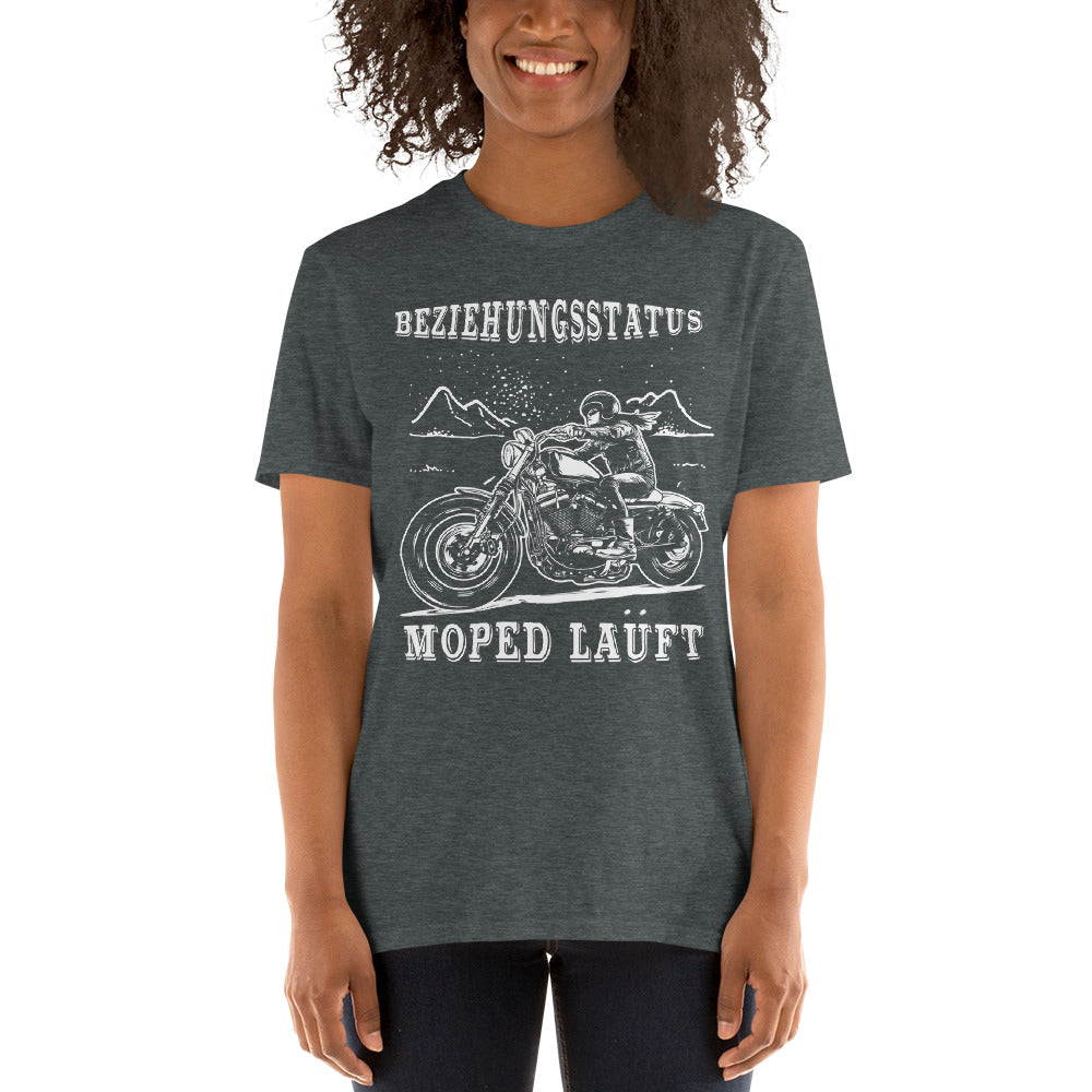 Damen T-Shirt "Beziehungsstatus Moped läuft"-Biker-Shirts