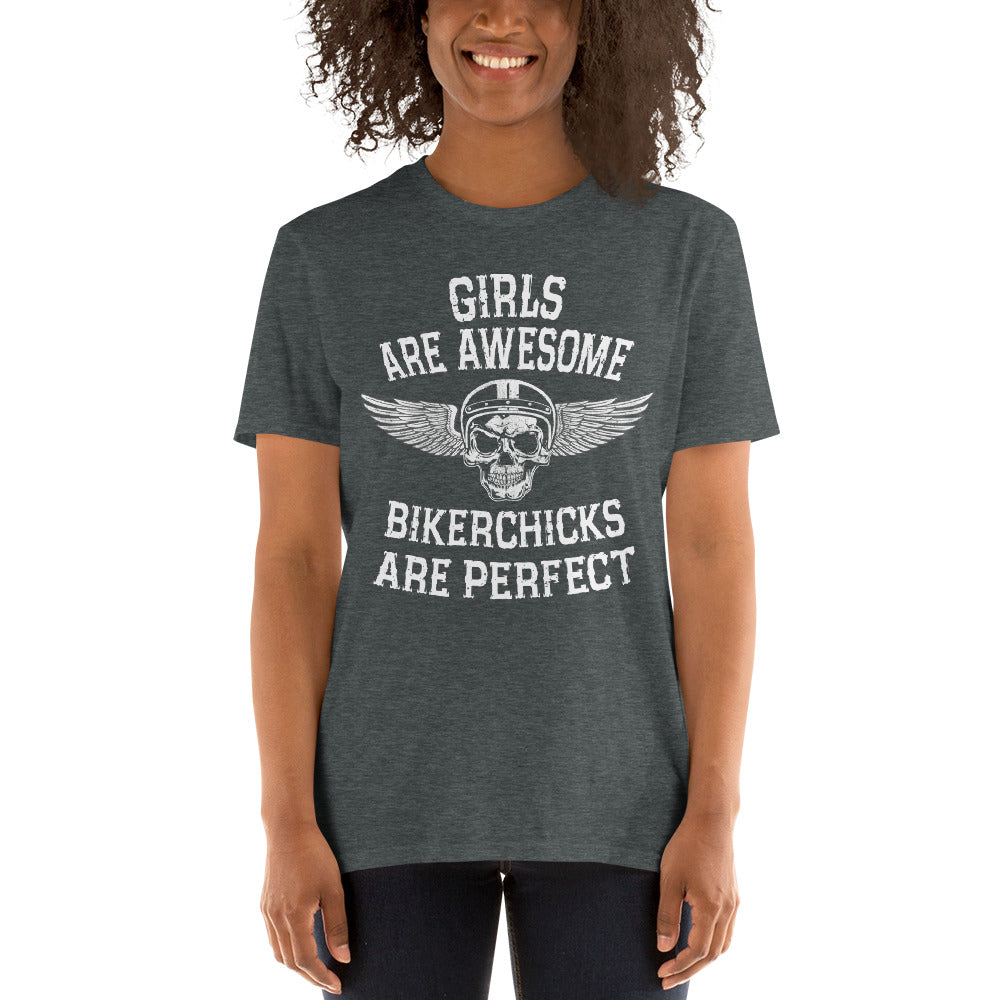 Damen T-Shirt "Bikerchicks are perfect"-Biker-Shirts