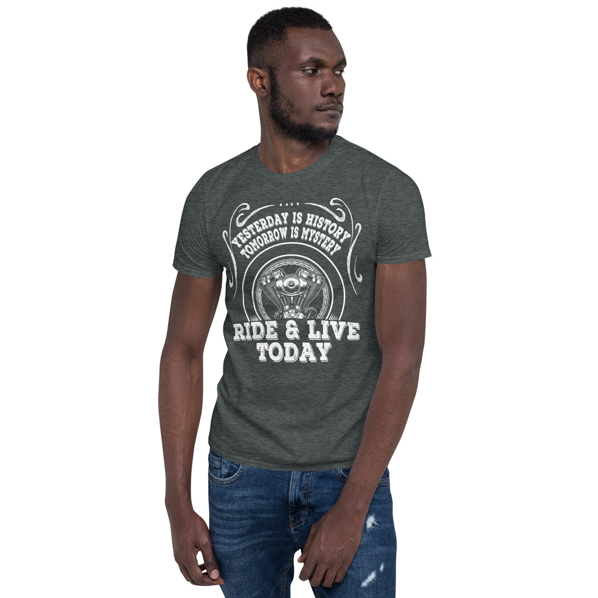 Herren T-Shirt "Ride & Live Today"-Biker-Shirts