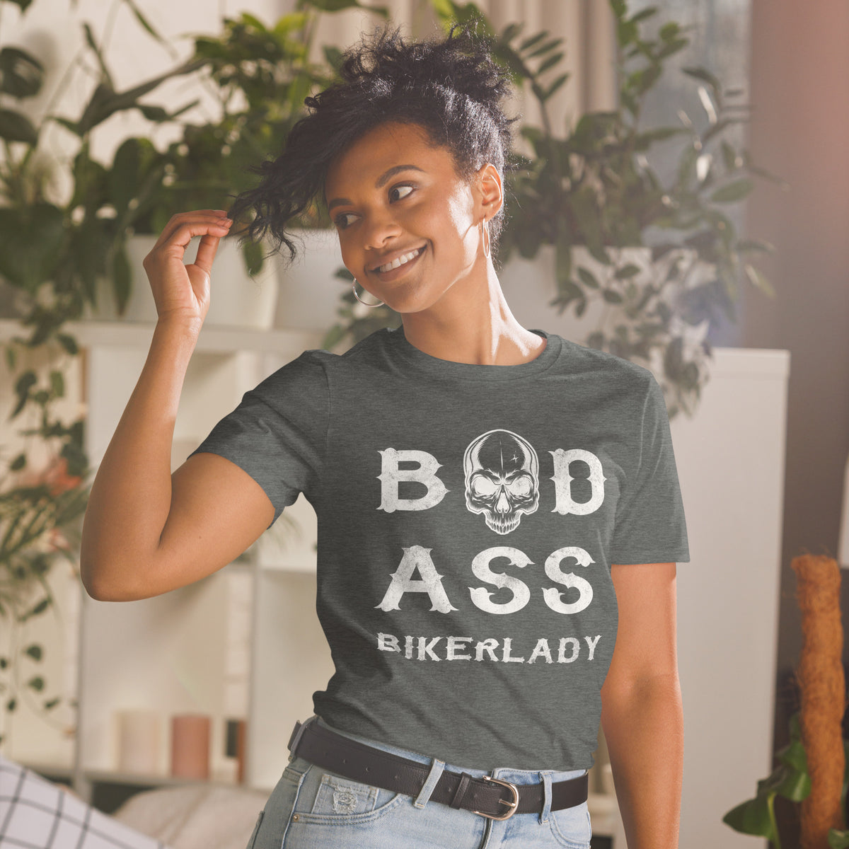 Damen T-Shirt "Bad Ass Bikerin"-Biker-Shirts