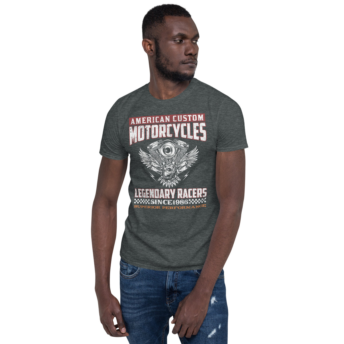 Herren T-Shirt "American Custom Biker Variante 1"-Biker-Shirts