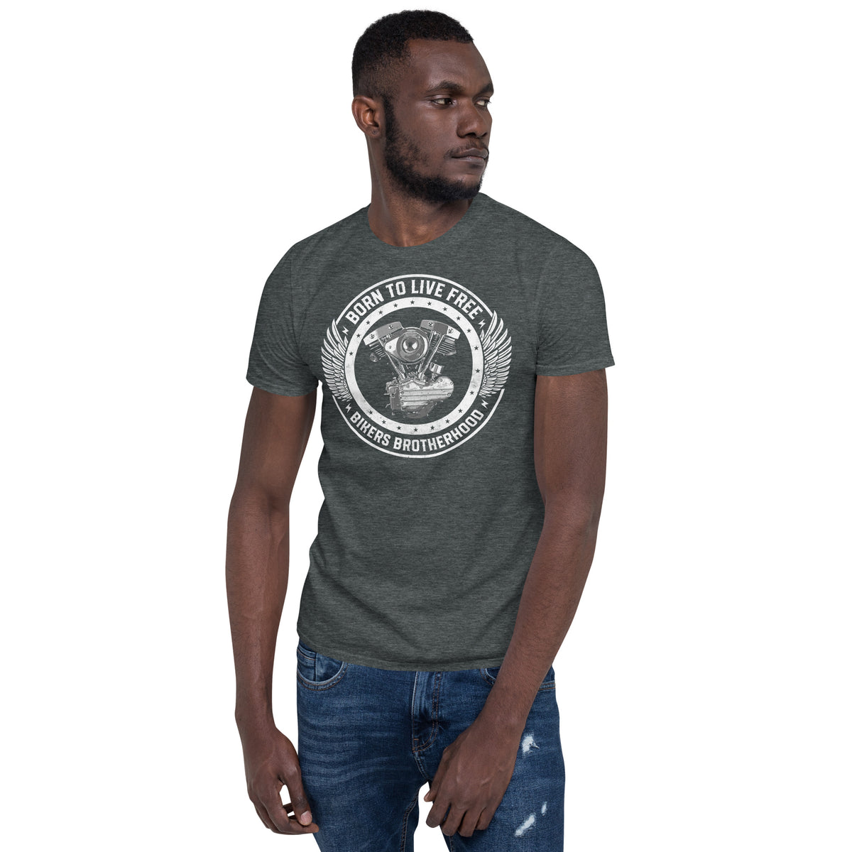 Herren T-Shirt "Born To Live Free" Variante 5-Biker-Shirts