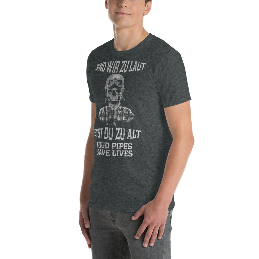 Herren T-Shirt "Loud Pipes save Lives"-Biker-Shirts