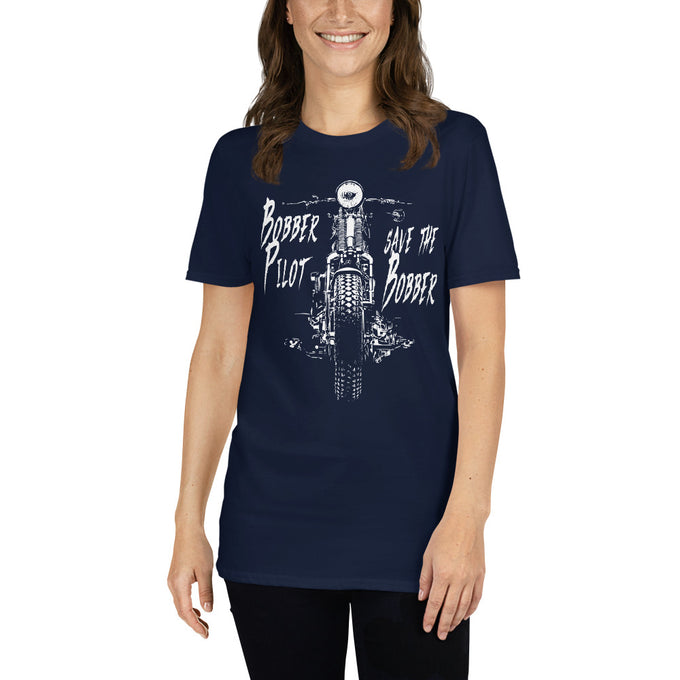 Damen T-Shirt "Bobber Pilot" – Marineblau – Vorderansicht