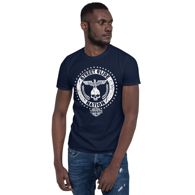 Biker Motorrad T-Shirts "Street Glide Nation" Variante 3 – Marineblau – Vorderansicht