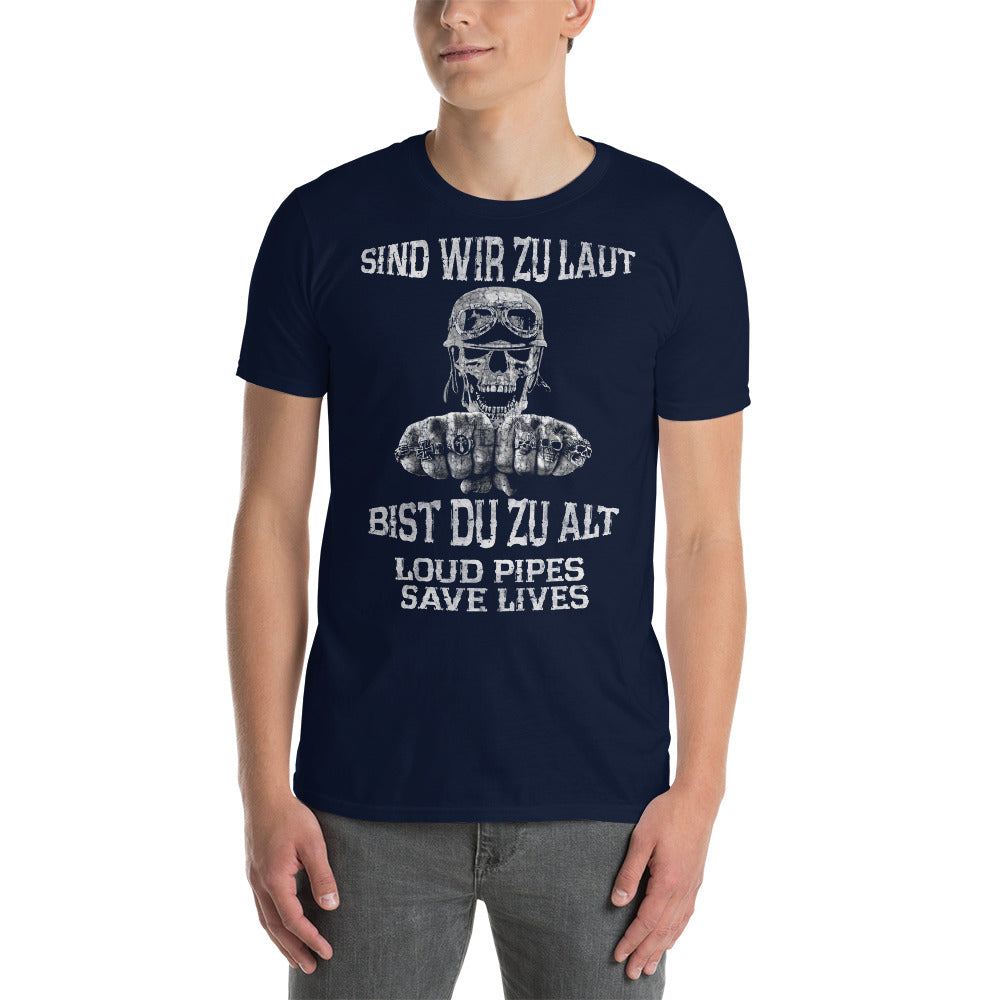 Herren T-Shirt "Loud Pipes save Lives"-Biker-Shirts