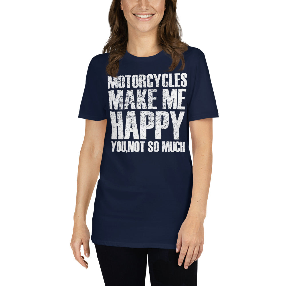 Damen T-Shirt "Motorcycles make happy"-Biker-Shirts