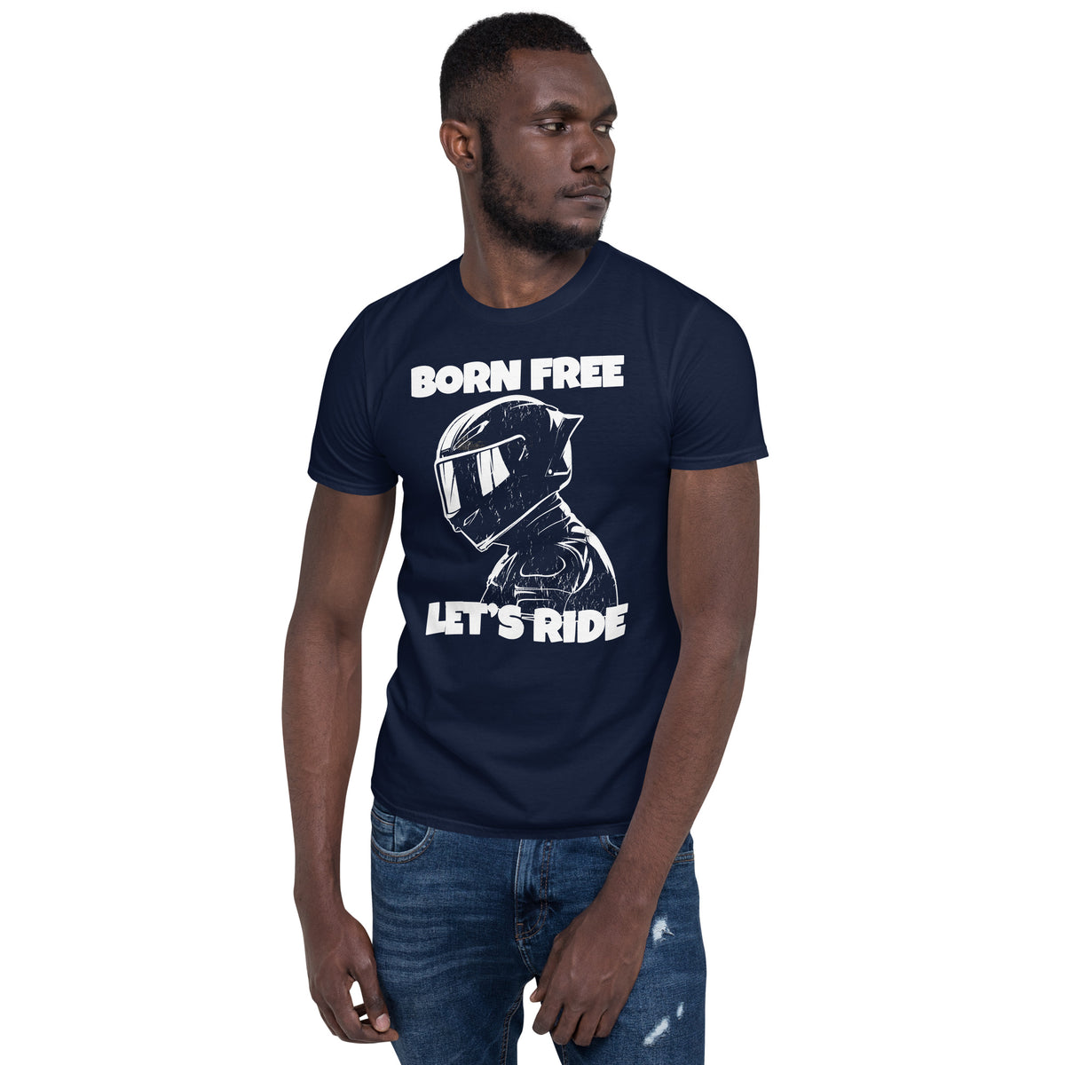 Herren T-Shirt "Born Free - Lets Ride"-Biker-Shirts