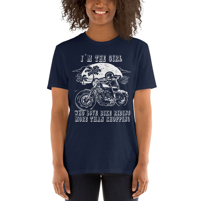 Damen T-Shirt "Biker Lady 4" – Marineblau – Vorderansicht