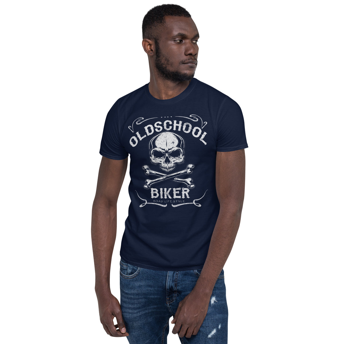 Herren T-Shirt "Oldschool Biker" Variante 2-Biker-Shirts