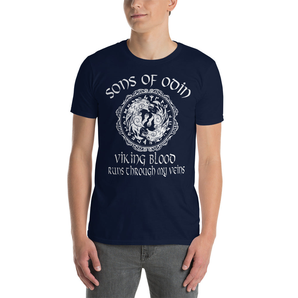 Herren T-Shirt Wikinger "Sons of Odin" Variante 1-Biker-Shirts