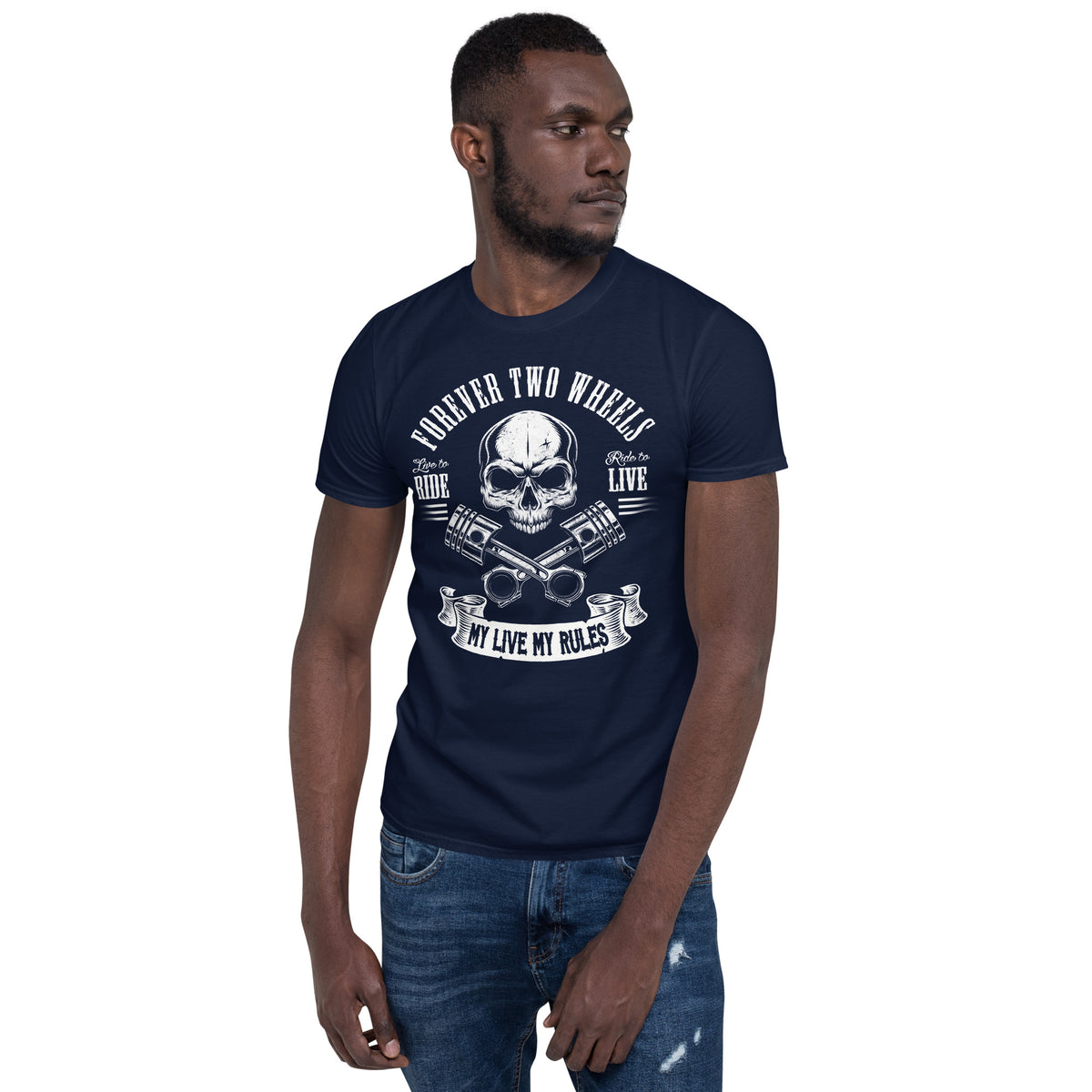 Herren T-Shirt "Forever two Wheels"-Biker-Shirts