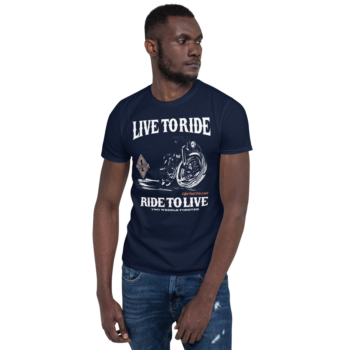 Herren T-Shirt "Live to Ride" Variante 3-Biker-Shirts