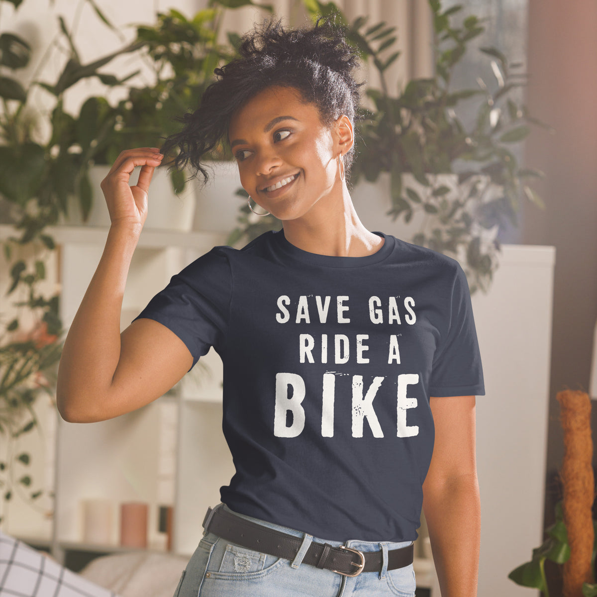 Herren T-Shirt "Save Gas Ride A Bike"-Biker-Shirts