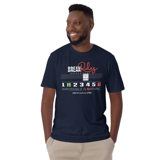 Biker Motorrad T-Shirts "Super Biker Sportler Racing Bike" Variante 3 – Marineblau – Vorderansicht