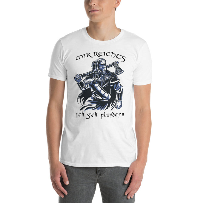 Herren T-Shirt Wikinger "Mir reicht's" Variante 2 – Weiß – Vorderansicht