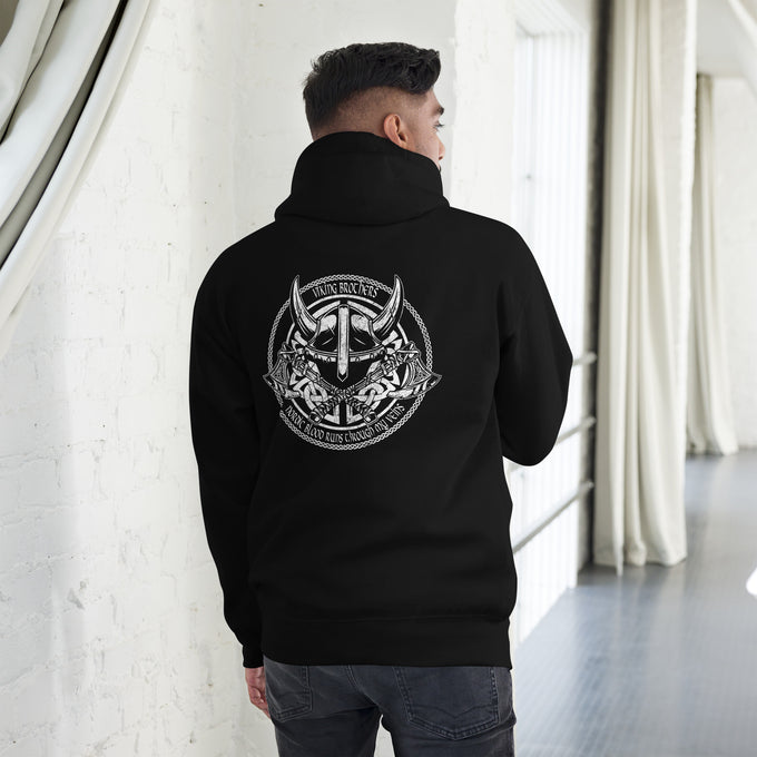 Herren T-Shirt und Hoodies Wikinger "Sons of Vikings" Variante 4 – Schwarz – Rückansicht
