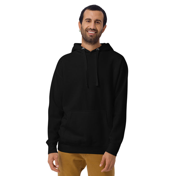 Biker - Premium Unisex Hoodie " Schrauber schwitzen nicht Sie Ölen" – Schwarz – Vorderansicht