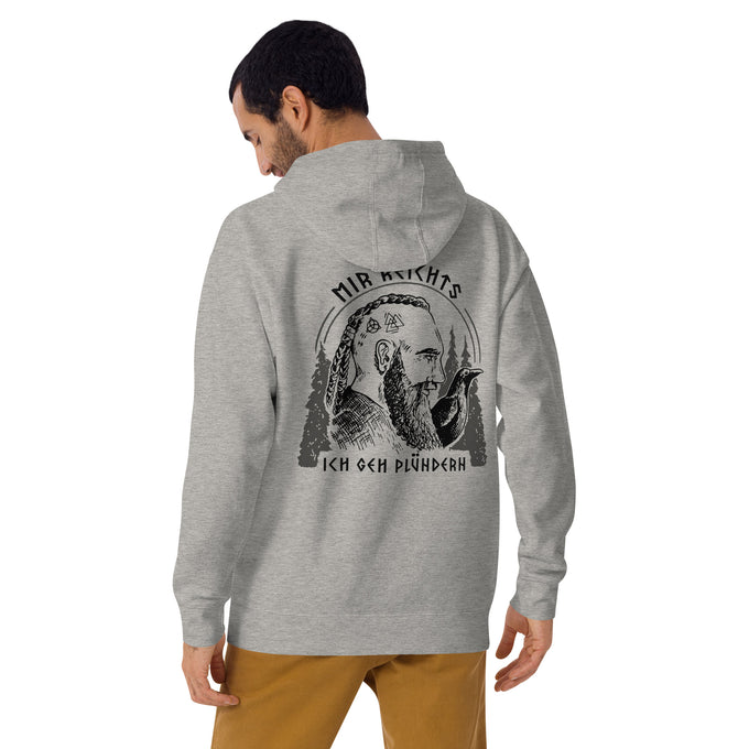 Herren T-Shirt und Hoodies Wikinger "Mir reichts Ich geh plündern" Variante4 – Rückansicht