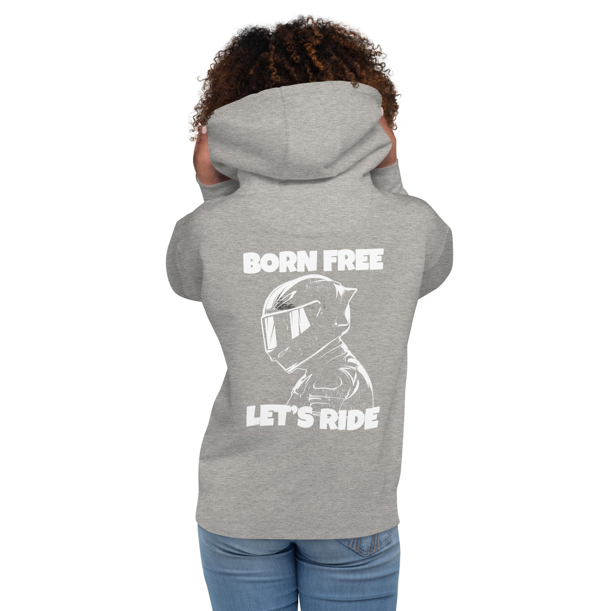 Biker - Premium Unisex Hoodie " Born Free Let´s Ride" Variante 2-Biker-Shirts