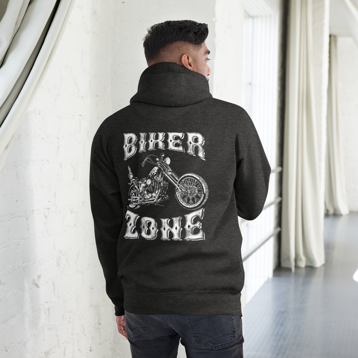 Biker - Premium Unisex Hoodie " Biker Zone" Variante2-Biker-Shirts