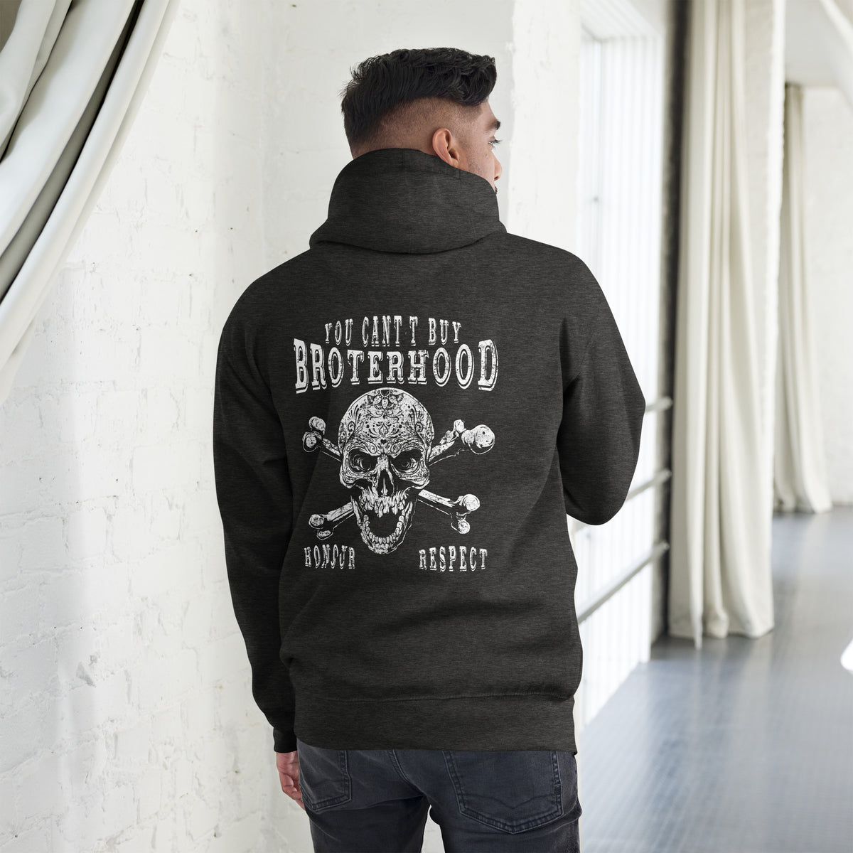 Biker - Premium Unisex Hoodie " You Can´t Buy Brotherhood" Variante 11-Biker-Shirts