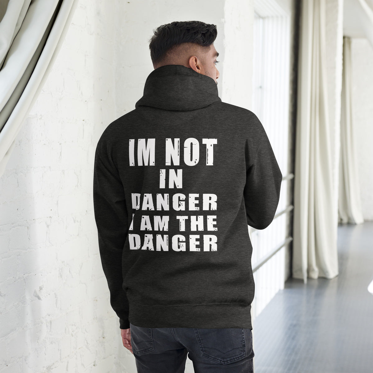 Biker - Premium Unisex Hoodie " I Am Not In Danger I Am Danger"-Biker-Shirts